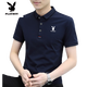 Playboy (Playboy) High-End-Männer mit kurzem Ärmeln T-Shirt 2025 NEUER NEUER halbärmelige T-Shirt Polo. Herren trendy koreanischer Stil Slim Fit 844 Black + 847 Black M Empfohlen 90-110Jin [Jin ist 0,5 kg]