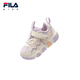 FILA children's sports shoes 2025 autumn new baby Velcro toddler shoes for boys and girls, light lavender purple/milk white-LG 26 inner length 16.0cm