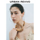 UR2025 Herbst neue Frauenkleidung Retro Wave Sporting Perlen Dekorative V-Ausschnitt-Haltshemd Uyl250087 Beige (vorderer Kragen ist niedrig) s