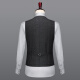 Wool suit vest men's vest business casual slim vest dark gray dark plaid pattern 48 size 175/92A