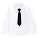 Children's shirt short-sleeved boys and girls white shirt thin solid color medium and large children's performance school uniform long-sleeved children's shirt white 140