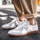 
RANKDAVID light luxury new brand 2025 autumn extra-large size men's shoes 45 Japanese skateboard shoes 46 sports and leisure moral training shoes 47 9715 white gray 45