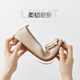 ZHR single shoes women's soft flat bottom light mouth bean women's shoes fairy style light lazy shoes one-step AH95F beige 38
