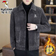 Woodpecker winter velvet thickened woolen jacket men's trendy high-end handsome casual short warm woolen coat coat coffee color high-end quality brand special price clearance XL 130Jin Jin equals 0.5kg -150Jin Jin equals 0.5kg