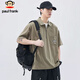 
Big Mouth Monkey (Paul Frank) Short Sleeve Men's Ice Silk Polo Shirt Men's Spring and Summer Loose T-shirt Men's Casual Tops Men's Clothing Desert Color XL