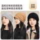 JIUMU linen Baotou cold hat for men and women, warm cotton knitted woolen hat, winter hat, autumn and winter cold-proof hat