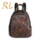 GOLDWIN light luxury brand 2025 new men's backpack retro color rubbed head leather multi-functional casual backpack coffee color