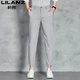 Lilang Men's Ice Silk Casual Starse For Men's Summer New New-Point Fashion Универсальный высококачественный бизнес по прямым ногам Thin Black YDL9898 33