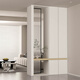 CLCEY Entrada Entrada Gabinete de puerta Gabinete de zapatería Gabinete de almacenamiento integrado Simple Modern Living Particion Partition Light Luxury High-Light High-Light Light Gresh-Light A12140*35*230cm Estructura de marco de Khaki X Asamblea