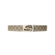 Gucci men's belt fashion double-sided cut-out men's belt [authentic] [gift] Coffee 245861 KGDHN 9767 105