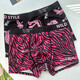 Mie Lanat Herren Unterwäsche Leopardenmuster Ice Seide vier Ecke Pink sexy Boxerhosen Low Taille 7A Crotch Modable Boy 1375+1376+13783 Strips 4xL180-200jin [Jin gleich 0,5 kg]