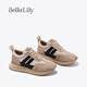 Bella Lily cut off code clearance promotion autumn and winter casual dad shoes women's sports forrest Gump shoes breathable versatile thick sole to increase height BG15928-Apricot color 35