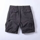 Men's Summer Thin Textured Shorts Men's Casual Shorts Straight Large Size Multi-Pocket Workwear Quarter Pants Medium Pants Dark Gray 2XL
