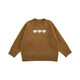 Young You Girl Little Bear jacquard Sweater Solid Color Niños juguetones y lindo tres lindas estrellas etiquetadas calientes top marrón 100 cm
