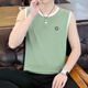 Zuoqing Ice Silk Vest Men's Summer 2025 Été NOUVEAU VIET SILK SILK STRIFICATION DES Vêtements pour hommes secs plus sèches plus GAUS 9903 VERE - KAKI M 90-120JIN [Jin est égal à 0,5 kg]