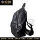 Oulunchi (Oulunchi) Light Luxury High-End Genuine Leather Mochila de cuero Gran capacidad Caquero de viajes de viajes de negocios Mochila de cuero Bolsa de escuela Black 33*14*38cm