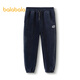 巴拉巴拉童装男童长裤加绒中大童裤子秋冬款束口裤时尚保暖舒适潮 深蓝80821 130