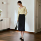 Olrain A-Line Slim Polka Polka Skirt Autumn 2025 New High-Waist Slim Slim Longitud Mid-longitud de longitud de longitud en blanco y negro Polka XL 170/76A/XL