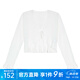 
S.DEER San Dior Summer Fashion Women's Ribbed V-neck Drawstring Earring Cardigan Knit S232Z3524 Ben White/9B XL 175