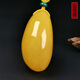 Hupai One thing, one picture, one certificate, natural beeswax pendant, drop-shaped pendant necklace, sweater chain, chicken oil yellow, flawless pendant, 24.25g, 46*36*23mm