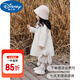 Disney Korean Children's Woolen Coat 2025 Autumn and Winter Baby and Middle-aged Children's Woolen Thick Woolen Coat Windbreaker Beige Gray Thick Woolen Coat 110 (Follow the store for priority delivery)