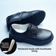 JIANQII primary and secondary school students perform leather shoes for men, teenagers, junior high school students, boys, Shenzhen school shoes for black Velcro 882 40 inner length 24.5cm