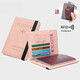 He Jiagong passport clip protection case ins anti-theft brush storage bag overseas travel documents This card can pack air tickets. Upgraded anti-theft brush can hold two passports-Tender Powder