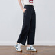 Shifanli casual pants dad pants bucket pants 2025 summer new loose and comfortable balloon pants cropped pants women navy blue M