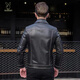 Playboy (PLAYBOY) 2025 New Genuine Leather Jacket Korean Style Trendy Slim Handsome Short Fashion Casual Leather Jacket Men's Jacket Black M 165 Code-100-115Jin Jin is equal to 0.5 kg