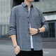Official website, Fang Ship Store Flag Official website, American plaid shirt jacket, men's 205 autumn fashion brand, long sleeves, men young people loose K12109 khaki M