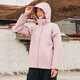 TOREAD 3-in-1 Shock Clothes Men and Women 25 New Outdoor Sports Windproof Warm Waterproof Water-Porcelain Wet-Porcelain Hiking Coat Porcelain Tile Powder Women XL