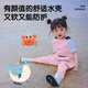 Lingte Water Pants Catch the Sea Jumpsuit Wading Suit Children's Play Underwater Water Pants Waterproof Rain Boots All-in-One - Ordinary Pink - Size 26