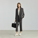 LILY2025 new autumn women's gray style, high-end, simple professional commuting casual suit jacket 509 dark gray L
