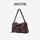 
GROTTO Gele 25-year new SoftCollar Bowling Bag Shoulder Bag Small Medium Commuter Crossbody Bag Black Brown M Ancient Gold