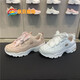 Skechers Chaussures féminines Panda Chaussures Bow Ribbon Sports et chaussures de course décontractées chaussures papa 11976 11976-LTPK 35 220 mm