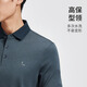 Goldlion elastic anti-wrinkle autumn and winter long-sleeved polo shirt men's solid color soft modal business commuting T-shirt 88 carbon gray L 175/92A recommended 135-150Jin Jin equals 0.5 kg