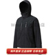 
Salomon solid color logo print hooded zipper long sleeve jacket for women black black XS