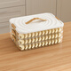 FANCYCHIC dumpling box refrigerator freezer box multi-layer frozen dumpling tray household dumpling box dumpling storage box large capacity certified sealed fresh brown five layers and one cover holds about 300 pieces enlarged and thickened