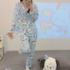 S.SOFEA春季睡衣女长袖牛奶丝家居服网红广州十三行 M6624#蓝帕恰狗 175 L