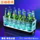 Chaosihui bar luminous ice bucket commercial ice pattern acrylic anti-fall champagne bucket foreign wine trough nightclub beer frame 24 pieces black background yellow light