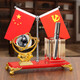 Pen holder ornaments Leader's office desktop red flag decoration desk storage event gift souvenir customization [red bottom] integrity win-win + red flag