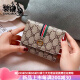 Kangaroo Women's Wallet Women's Folding Short Card Bag 2025 New Fashion Simple Niche Design Multiple Card Positions Gray 12 Card Positions