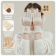 Jiumu (Jiumu) Reine Wolle warme Handschuhe für Frauen im Herbst- und Winter Damen Wollhandschuhe für Winter fahren und kaltes Touchscreenhandschuhe fahren