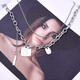 
5021 Titanium Steel Personalized Letter Pendant Necklace for Women with Double Layer Wearing Cold Style Collarbone Chain Ins All-match Sweater Chain 5021 Listed Necklace (Titanium Steel Chain Does Not Fade)