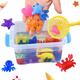 Wanre para niños Magic de agua Juego de elfo mágico Molde bebé Baby Boys Boys Diy Material hecho a mano Pack Toys Beginner: 3 Colors 60ml Solución + 3 Plantilla 2345678-10 Regalo de cumpleaños 9-11 para niños