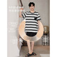COLORFUL GEMS cotton pajamas men's summer short-sleeved 2025 new men's large-size home clothing set HDE9928 L men: