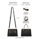 
HR Helena Bag Women's Bag Simple Fashionable Handbag Women's Head-Layer Cowhide Diamond Single-Shoulder Crossbody Bag Chinese Valentine's Gift Black + Gift Box Packaging