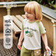 OUYUN children's short-sleeved T-shirt summer boys 2025 new baby baby girl pure cotton spring half-sleeved top camping holiday 90 cm