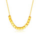 Chow Tai Fook Gold Necklace Women's Hard Gold Sugar Cube Necklace New Bafang Laicai Cube Pure Gold Necklace Women's National Day Gift