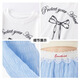 
NICKYBABY Girls Set Summer Thin Children 2025 New Fashionable Girls Big Children Summer Short Sleeve Wide Leg Pants Two-piece Set 15277 Blue Wide Leg Pants 170 cm